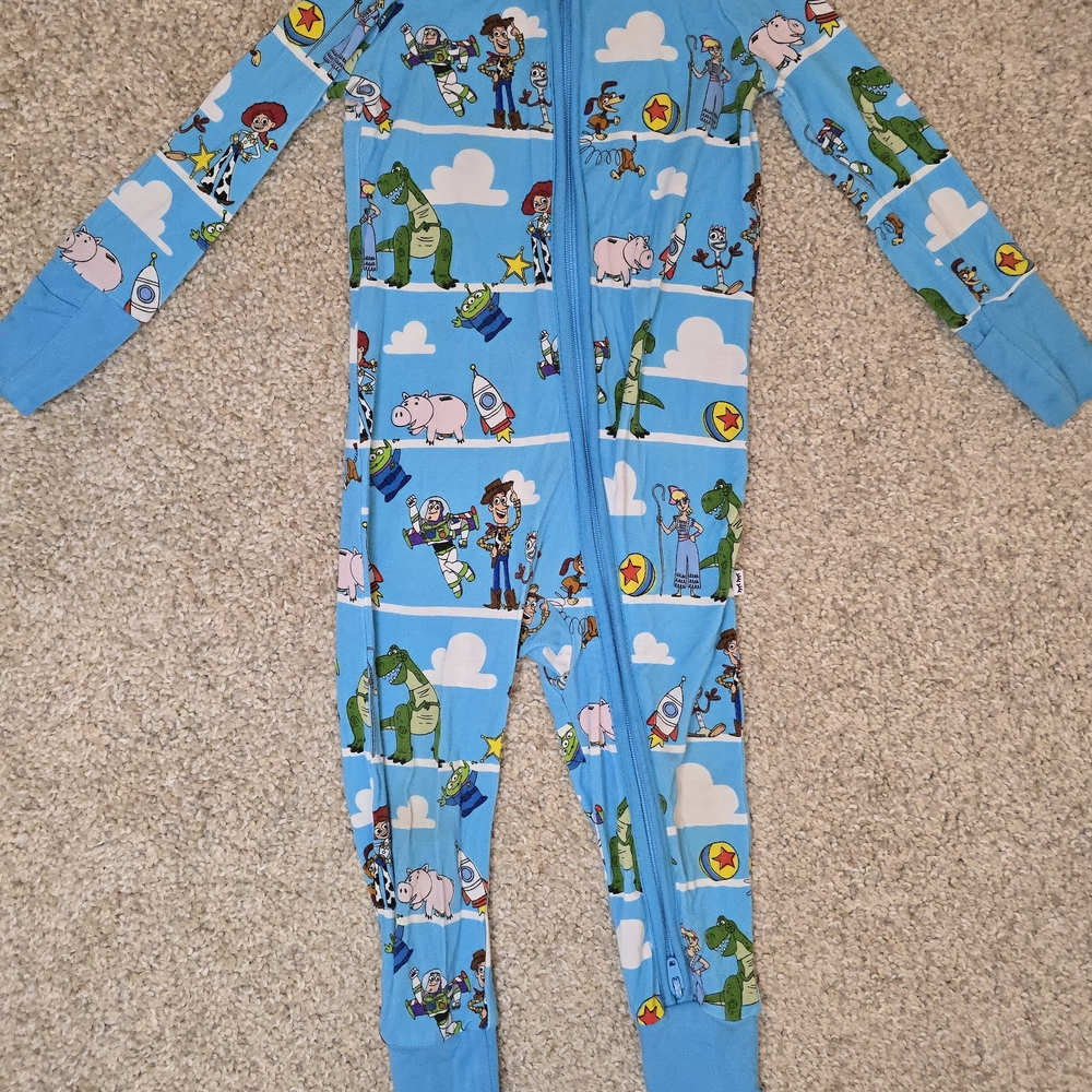 Disney Blue Toy Story Footed Onesie